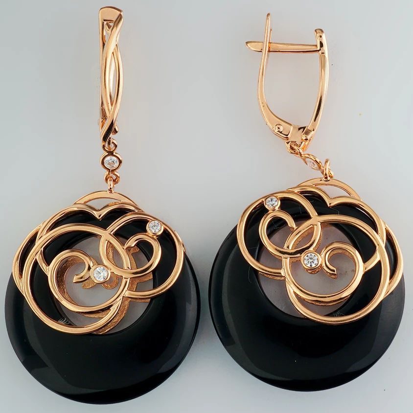 Серьги из красного золота 585 пробы