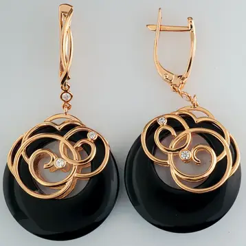 Серьги из красного золота 585 пробы