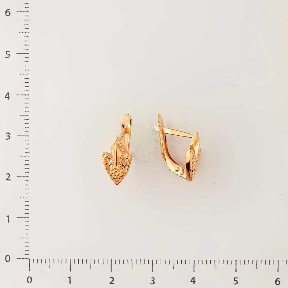 Серьги из красного золота 585 пробы