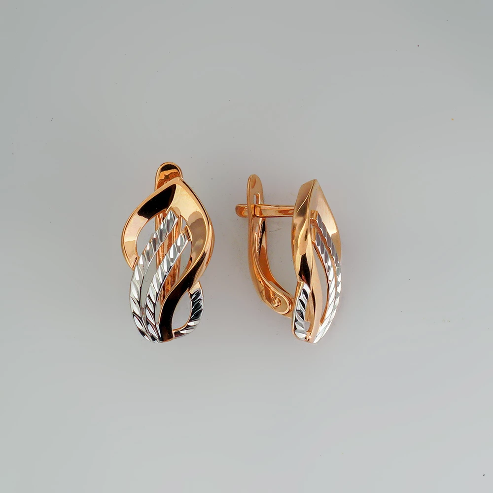 Серьги из красного золота 585 пробы