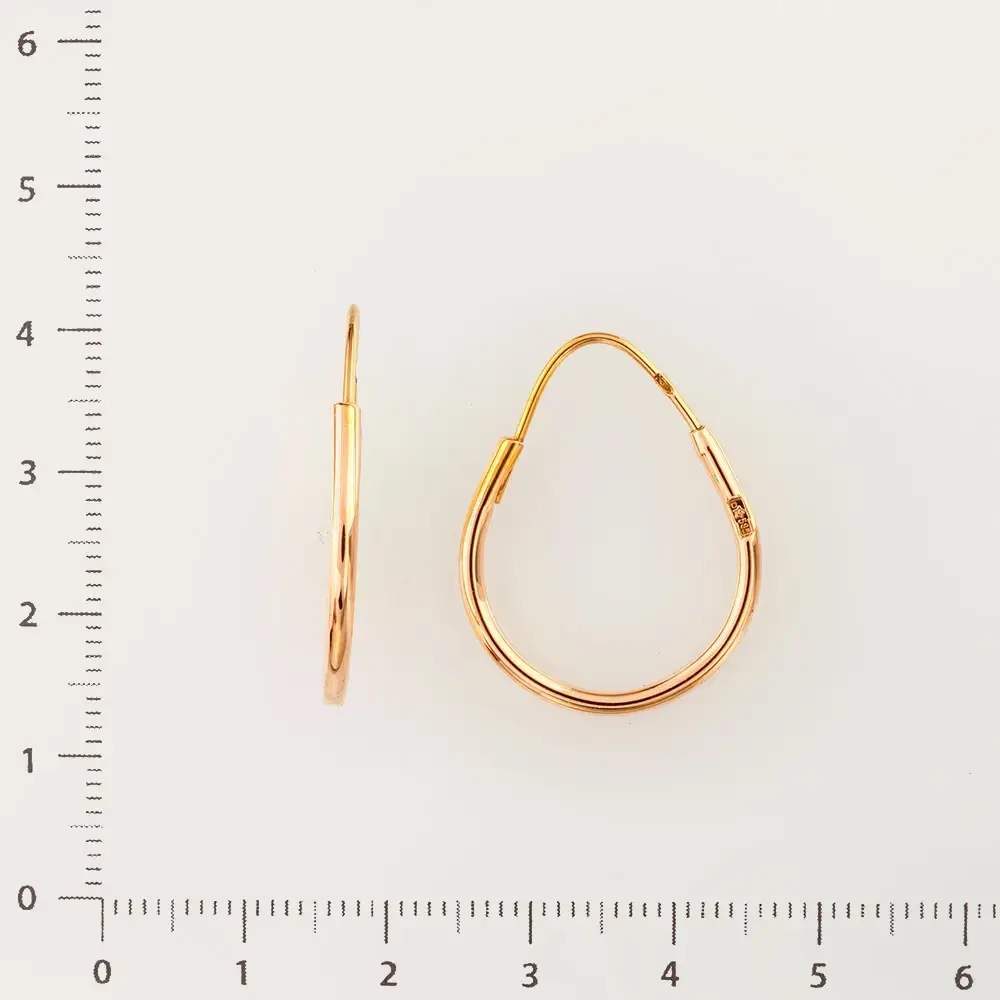 Серьги из красного золота 585 пробы