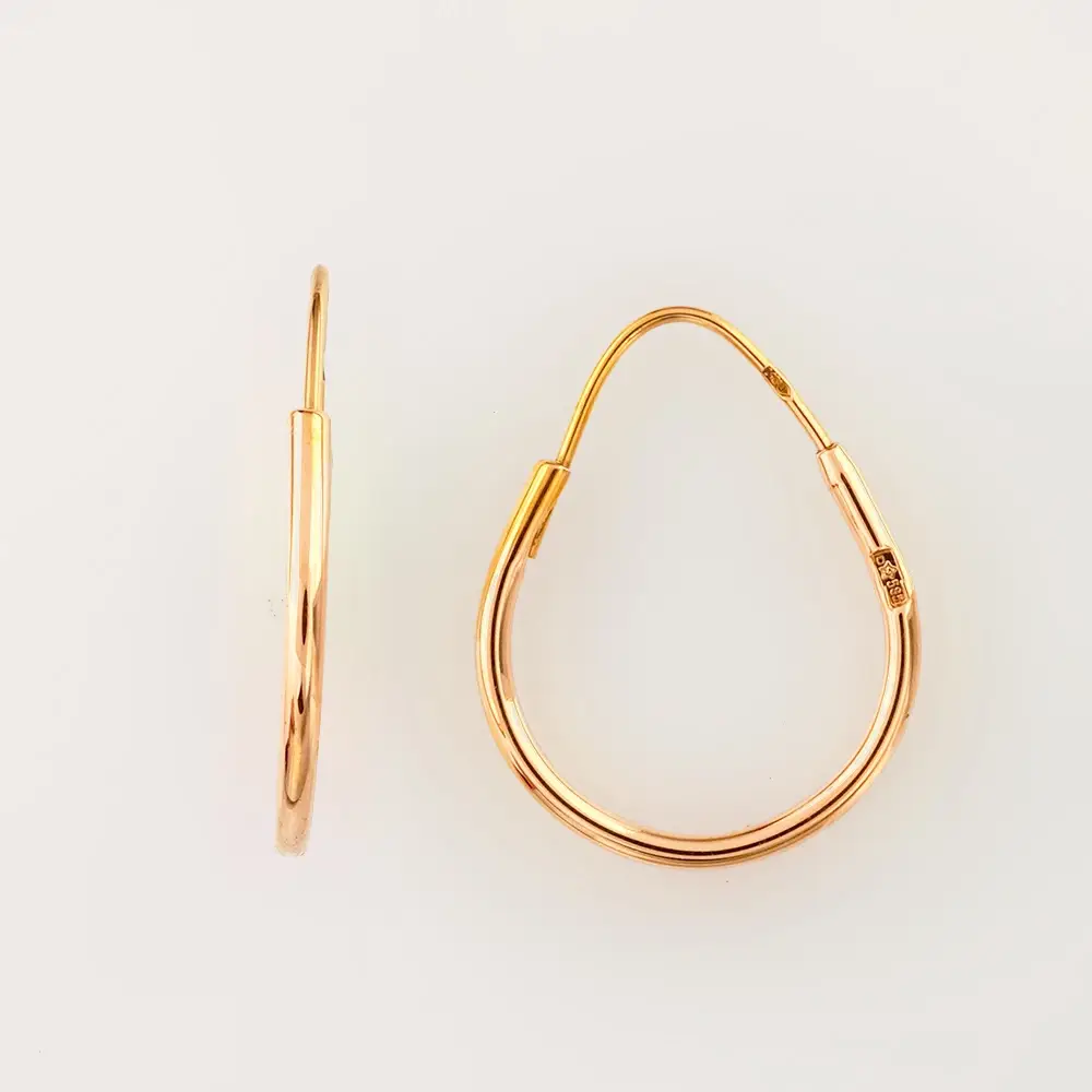 Серьги из красного золота 585 пробы
