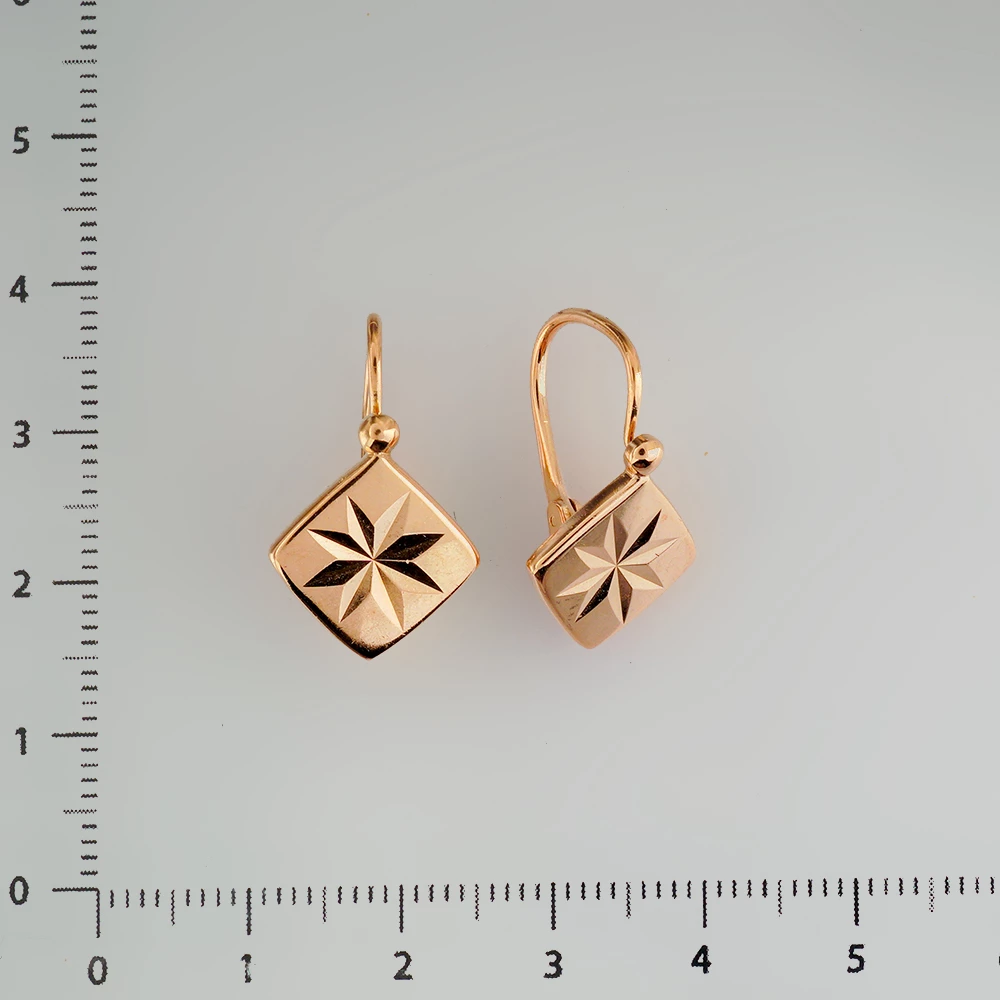 Серьги из красного золота 583 пробы