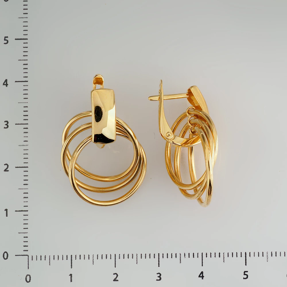Серьги из желтого золота 585 пробы