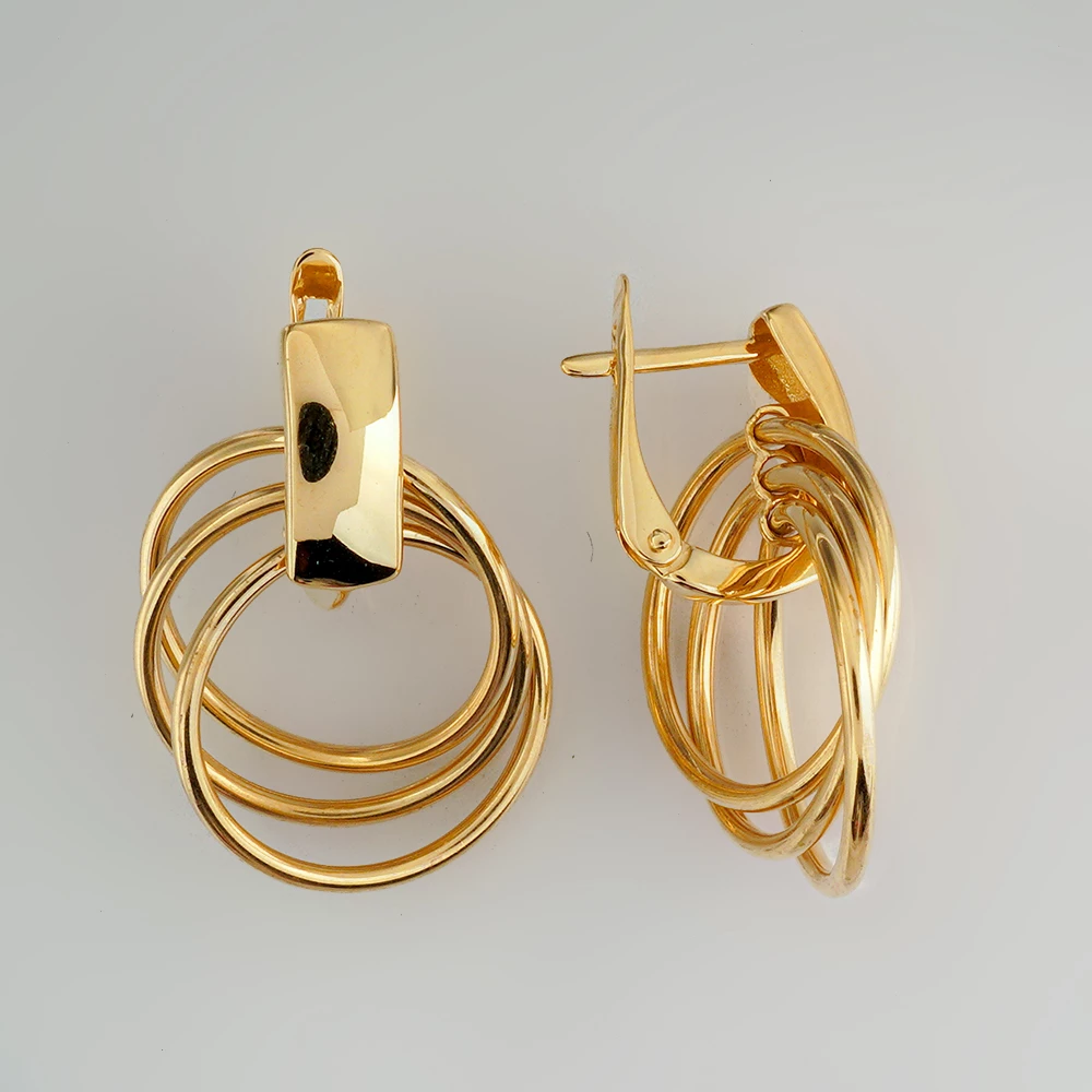 Серьги из желтого золота 585 пробы