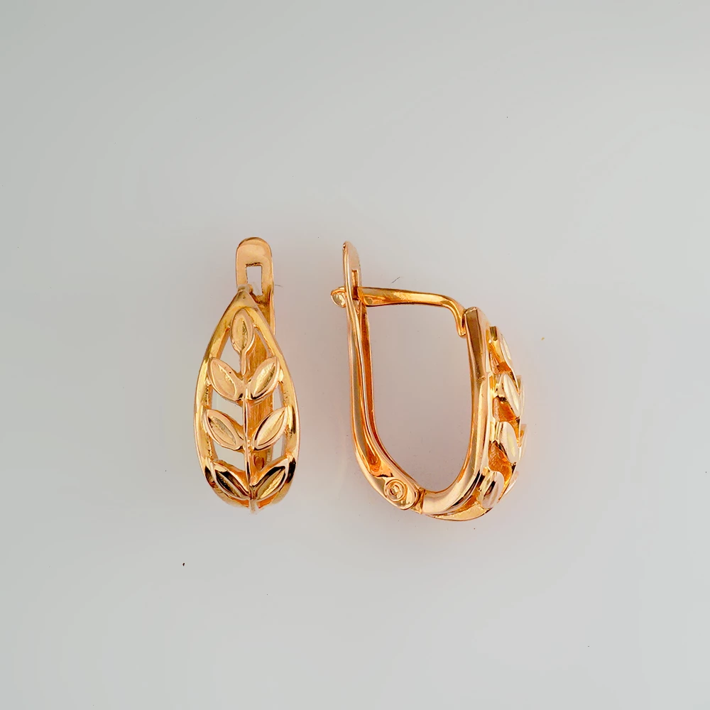 Серьги из красного золота 585 пробы