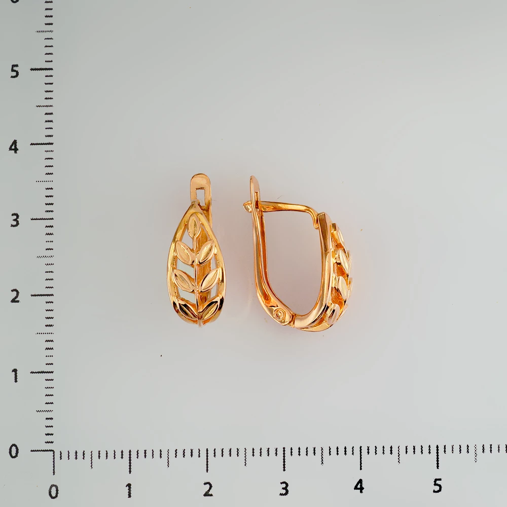 Серьги из красного золота 585 пробы