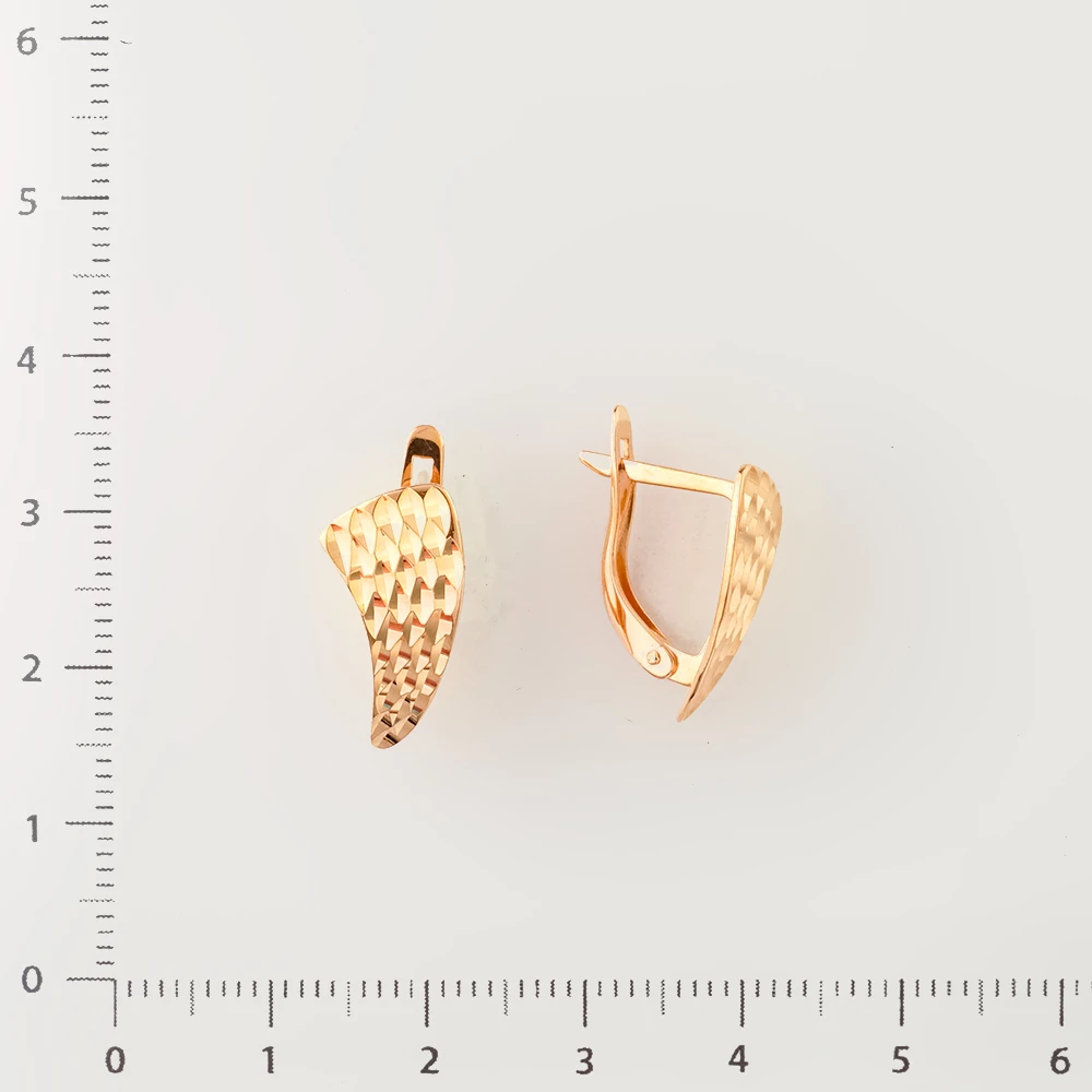 Серьги из красного золота 585 пробы