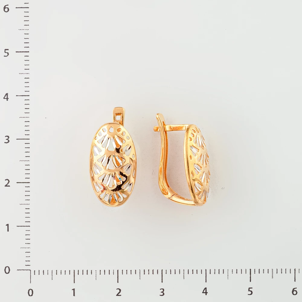 Серьги из красного золота 585 пробы