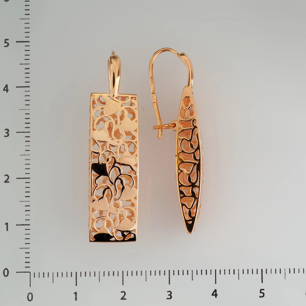 Серьги из красного золота 585 пробы