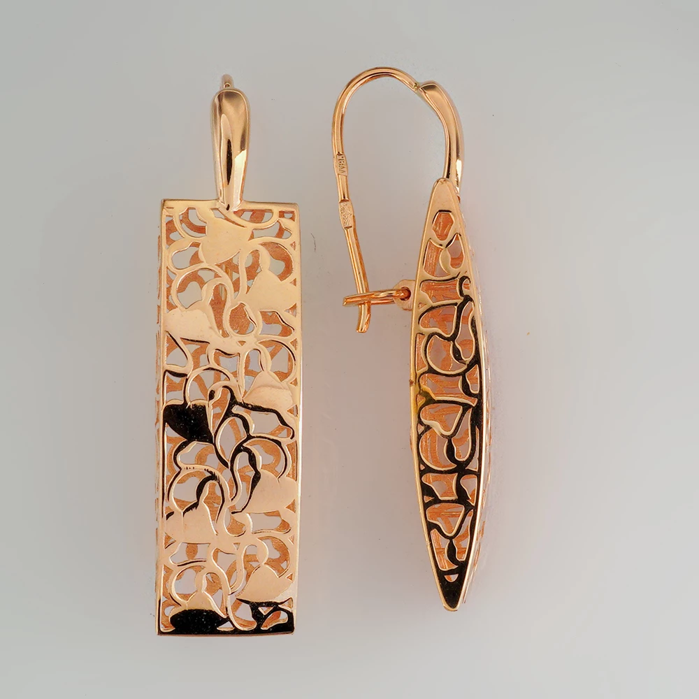 Серьги из красного золота 585 пробы