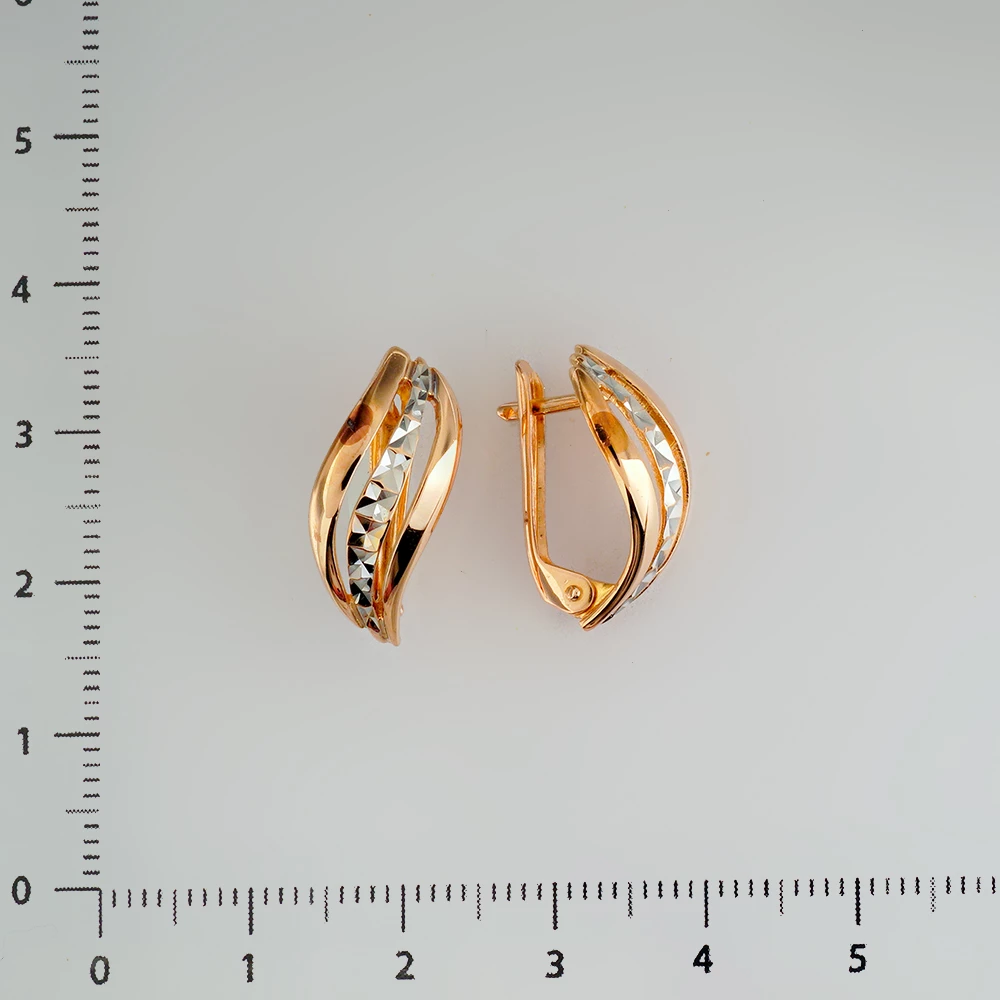 Серьги из красного золота 585 пробы