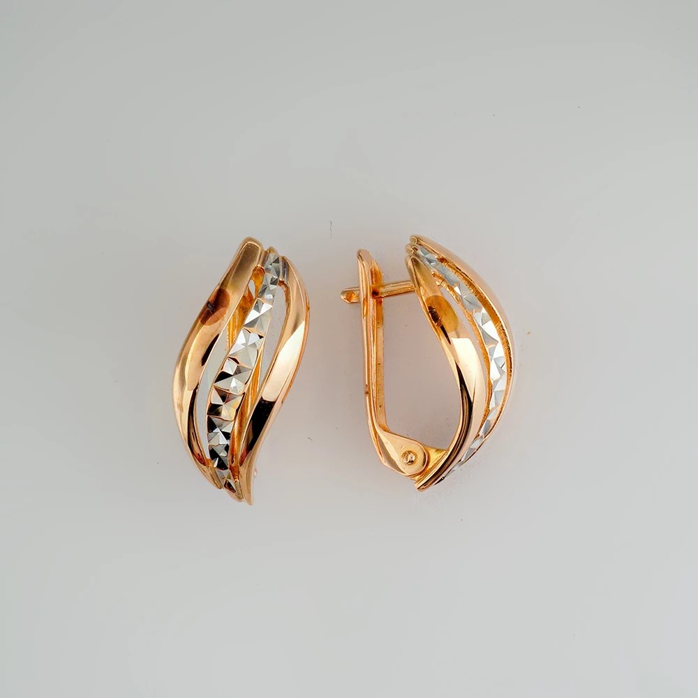 Серьги из красного золота 585 пробы