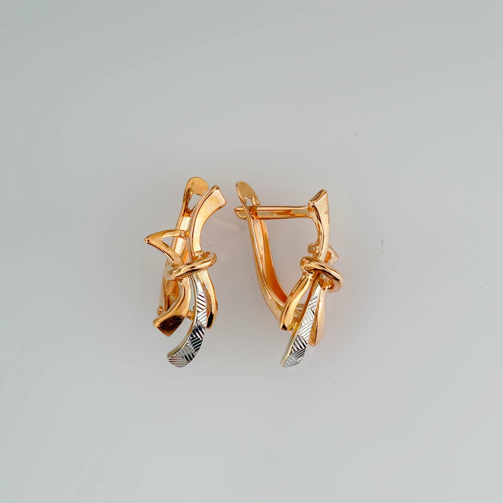 Серьги из красного золота 585 пробы