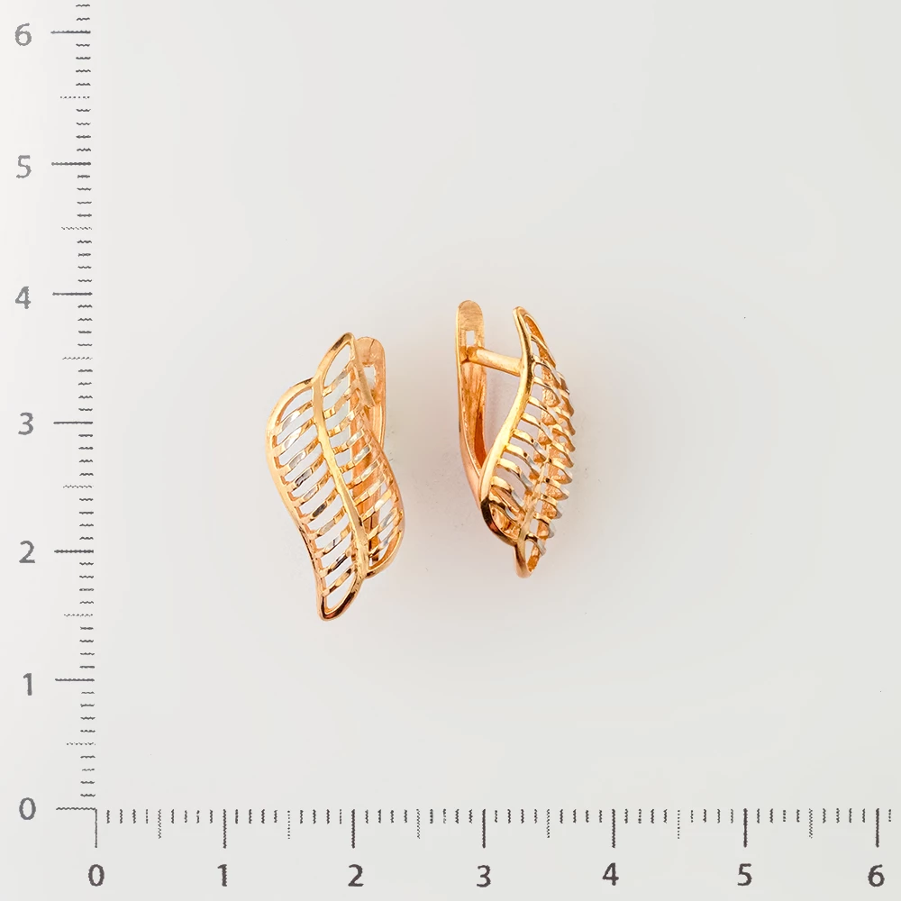 Серьги из красного золота 585 пробы