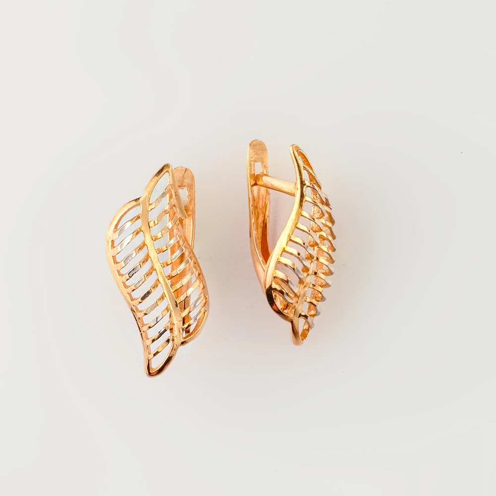 Серьги из красного золота 585 пробы