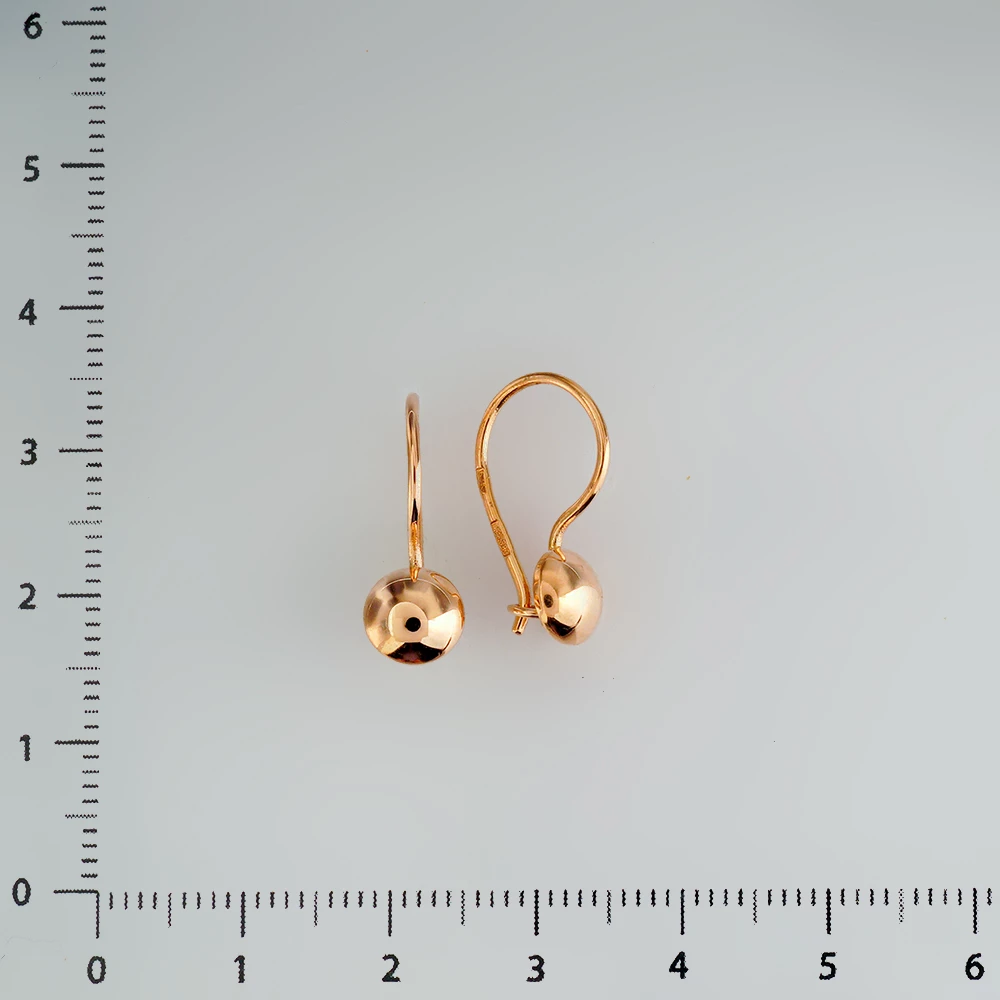 Серьги из красного золота 583 пробы