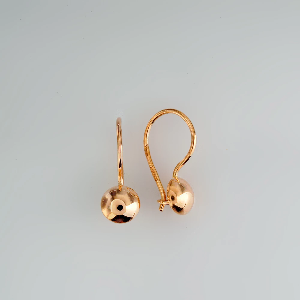 Серьги из красного золота 583 пробы