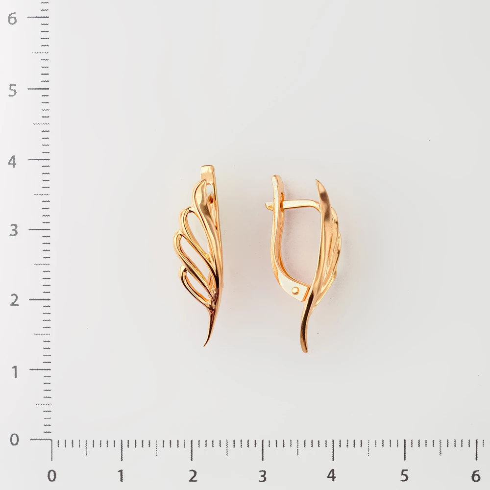 Серьги из красного золота 585 пробы