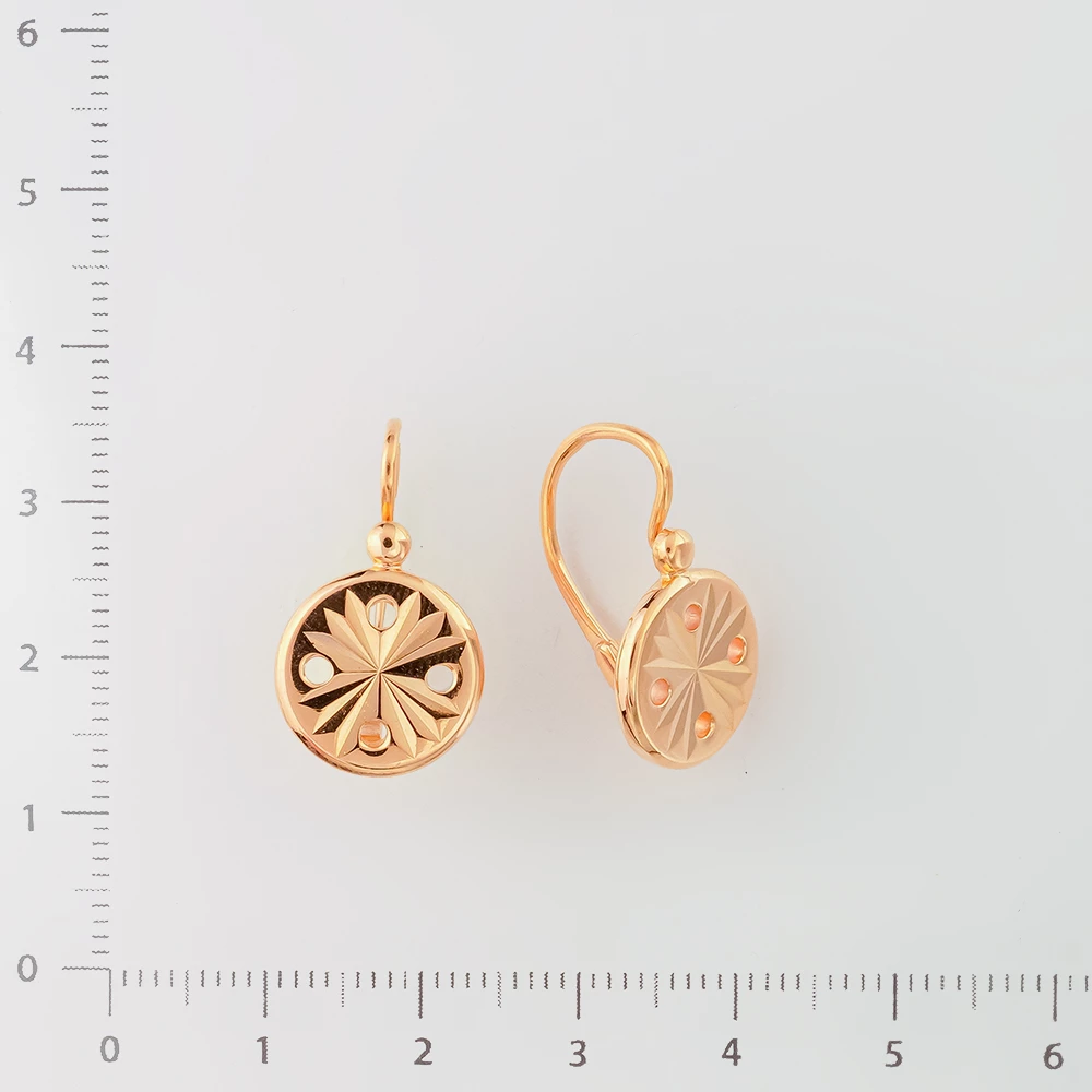 Серьги из красного золота 583 пробы