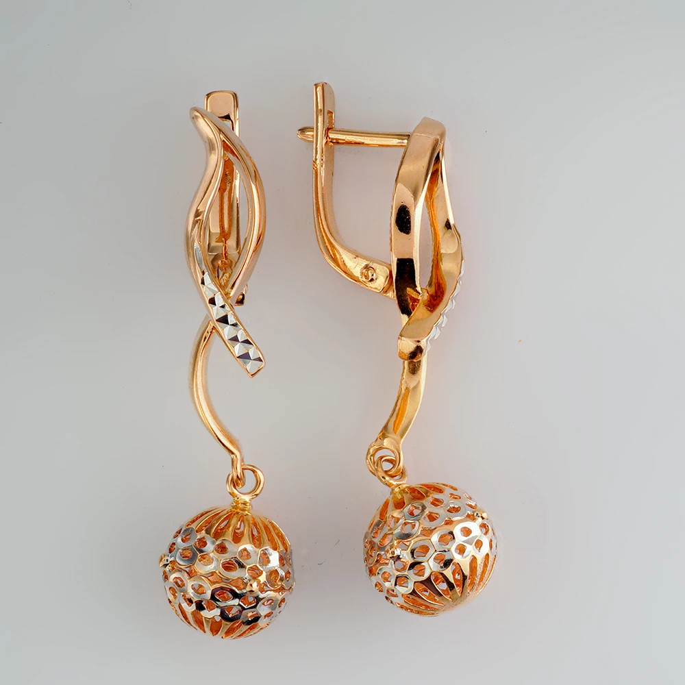 Серьги из красного золота 585 пробы
