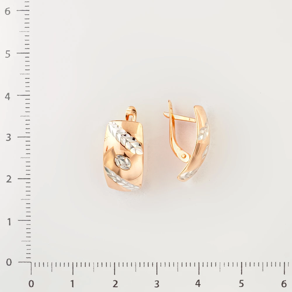 Серьги из красного золота 585 пробы