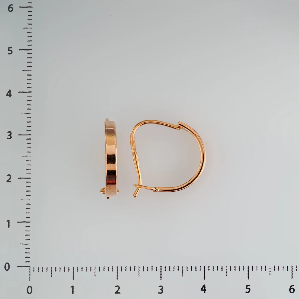 Серьги конго из красного золота 583 пробы