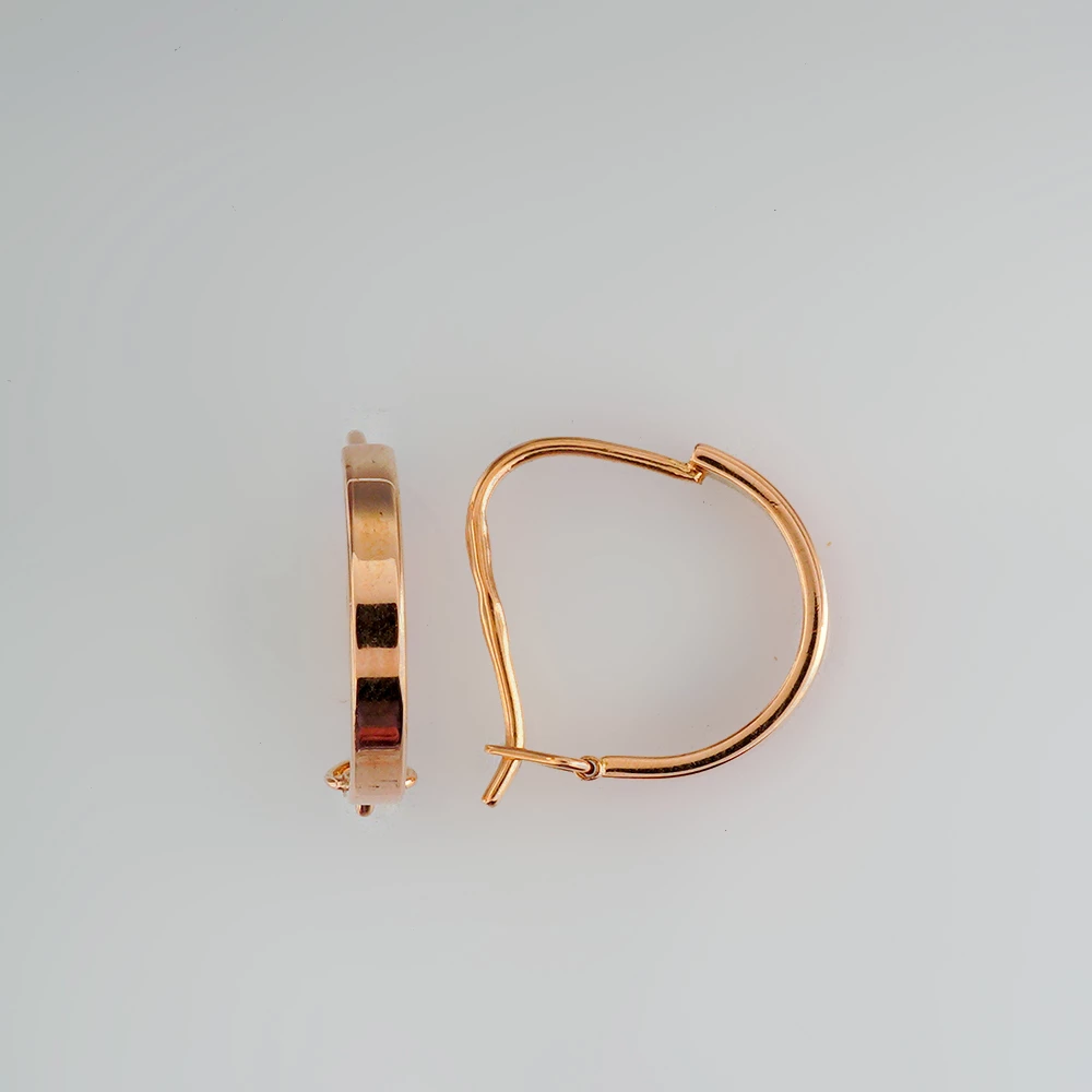 Серьги конго из красного золота 583 пробы