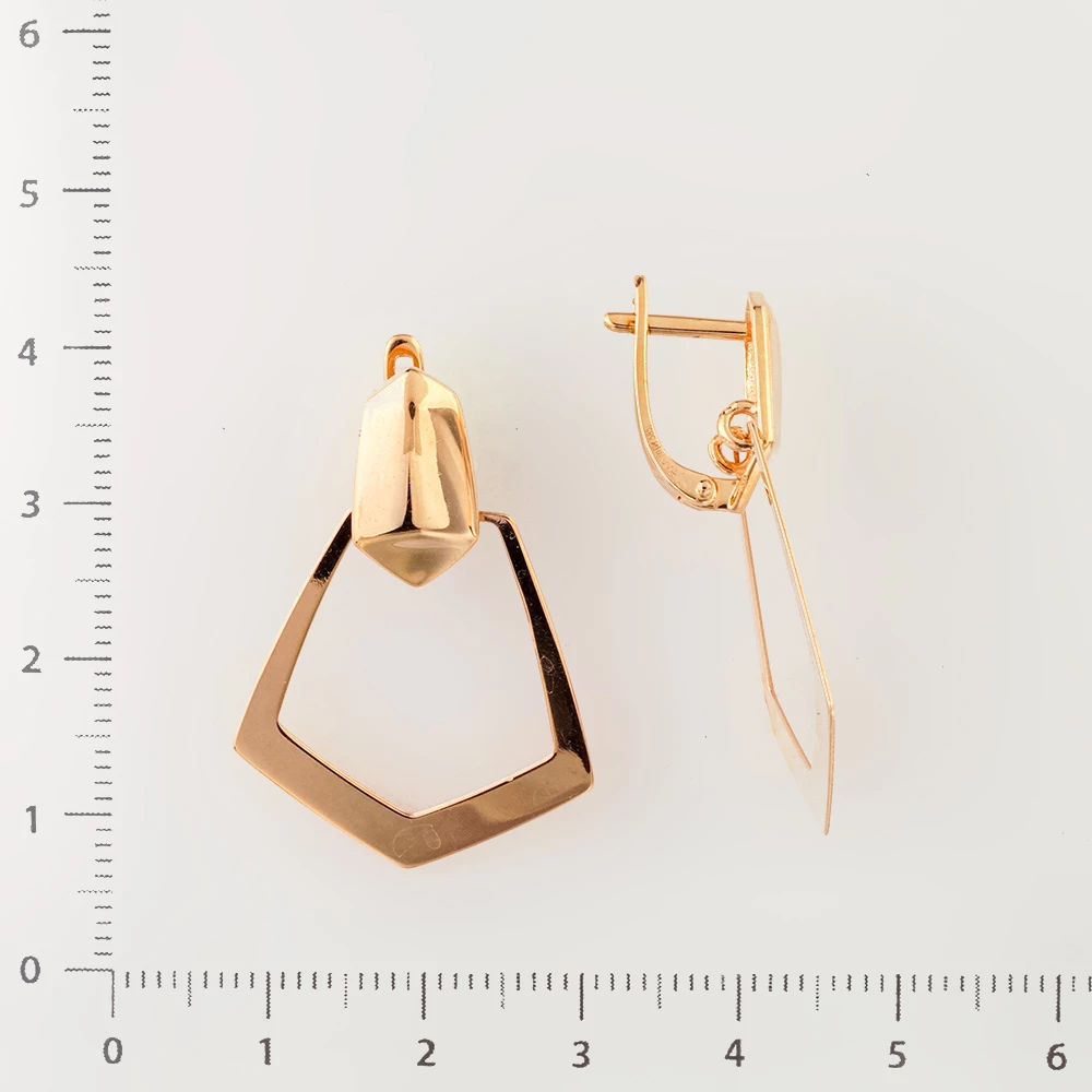 Серьги из красного золота 585 пробы