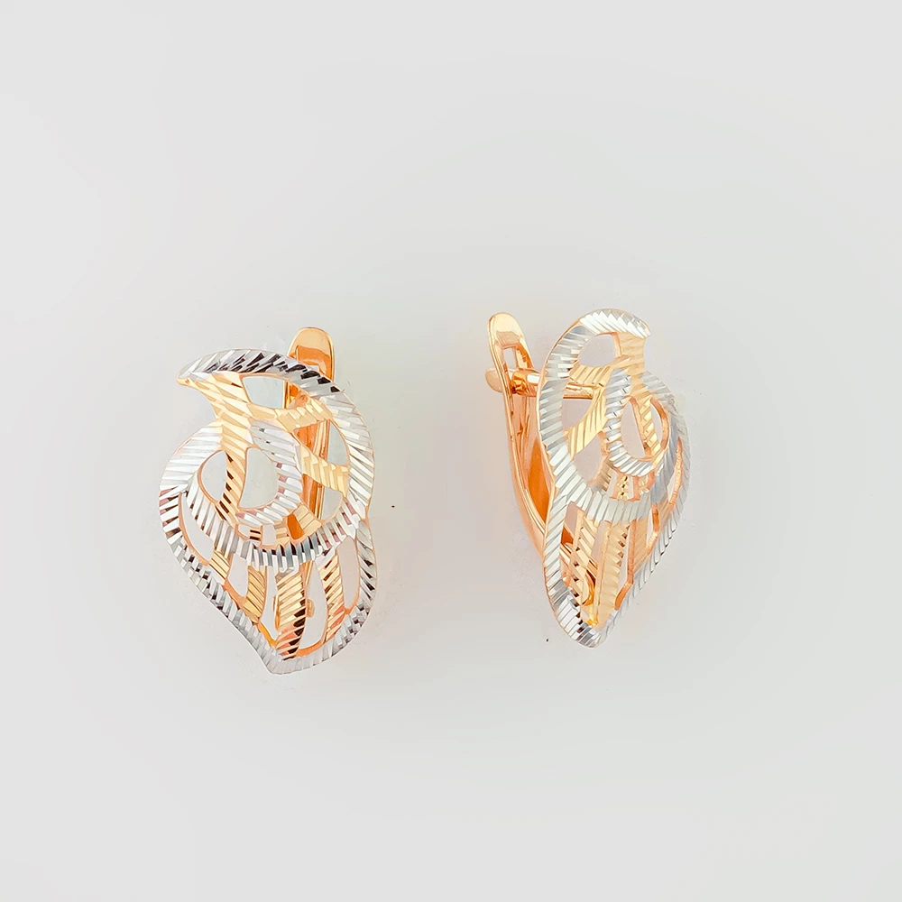 Серьги из красного золота 585 пробы