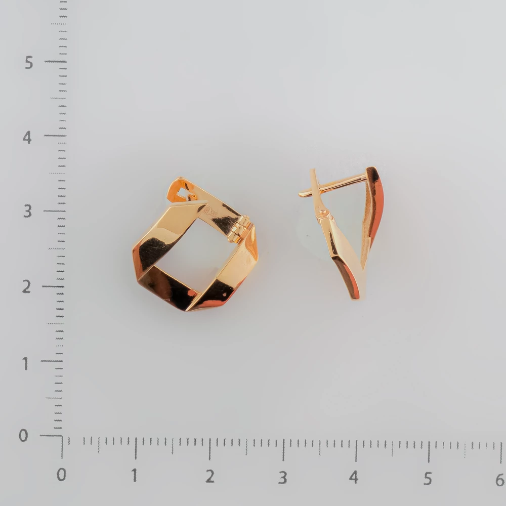 Серьги из красного золота 585 пробы
