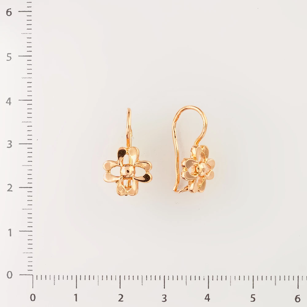 Серьги из красного золота 583 пробы