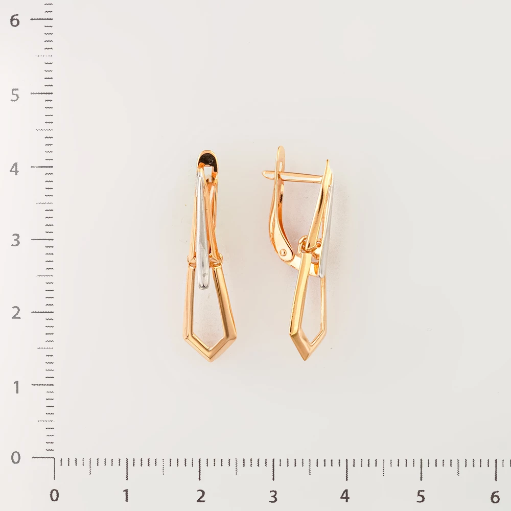 Серьги из красного золота 585 пробы