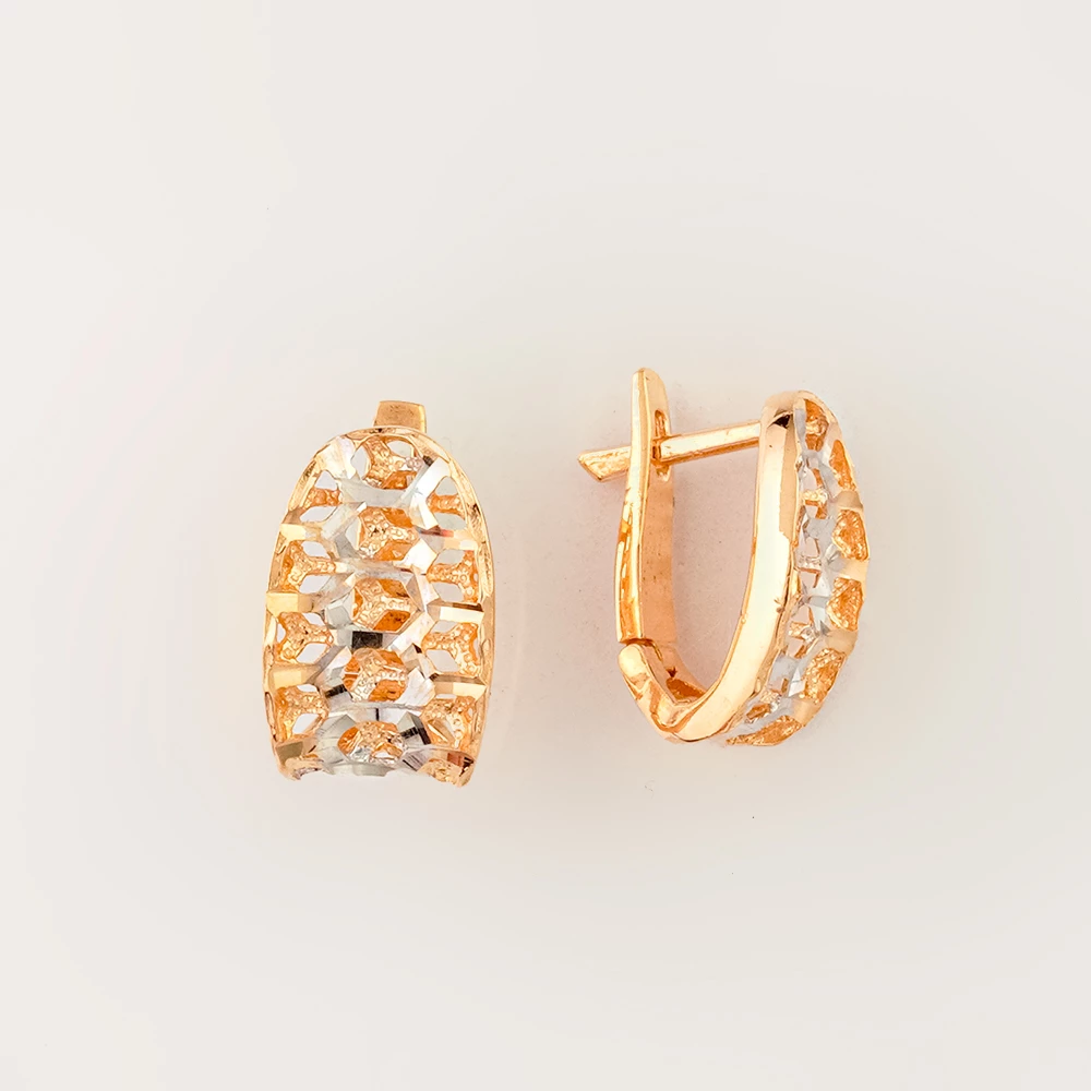 Серьги из красного золота 585 пробы