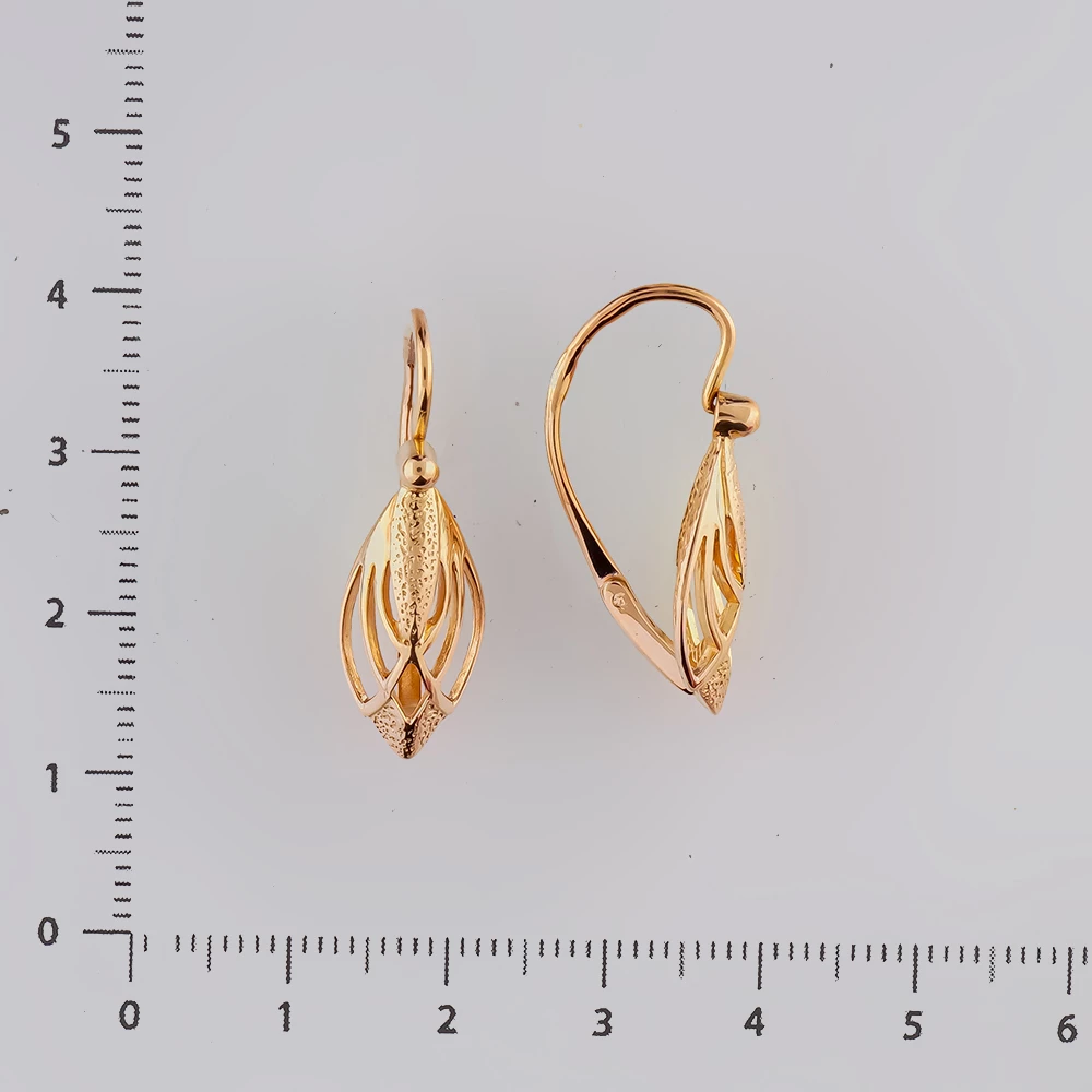 Серьги из красного золота 585 пробы
