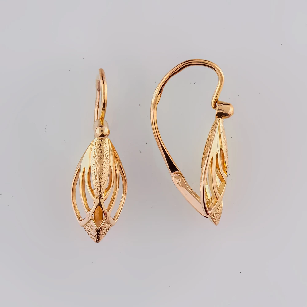 Серьги из красного золота 585 пробы