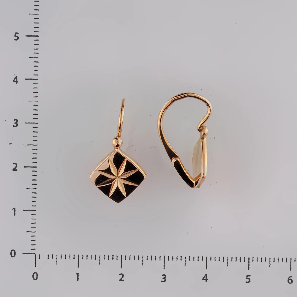 Серьги из красного золота 585 пробы
