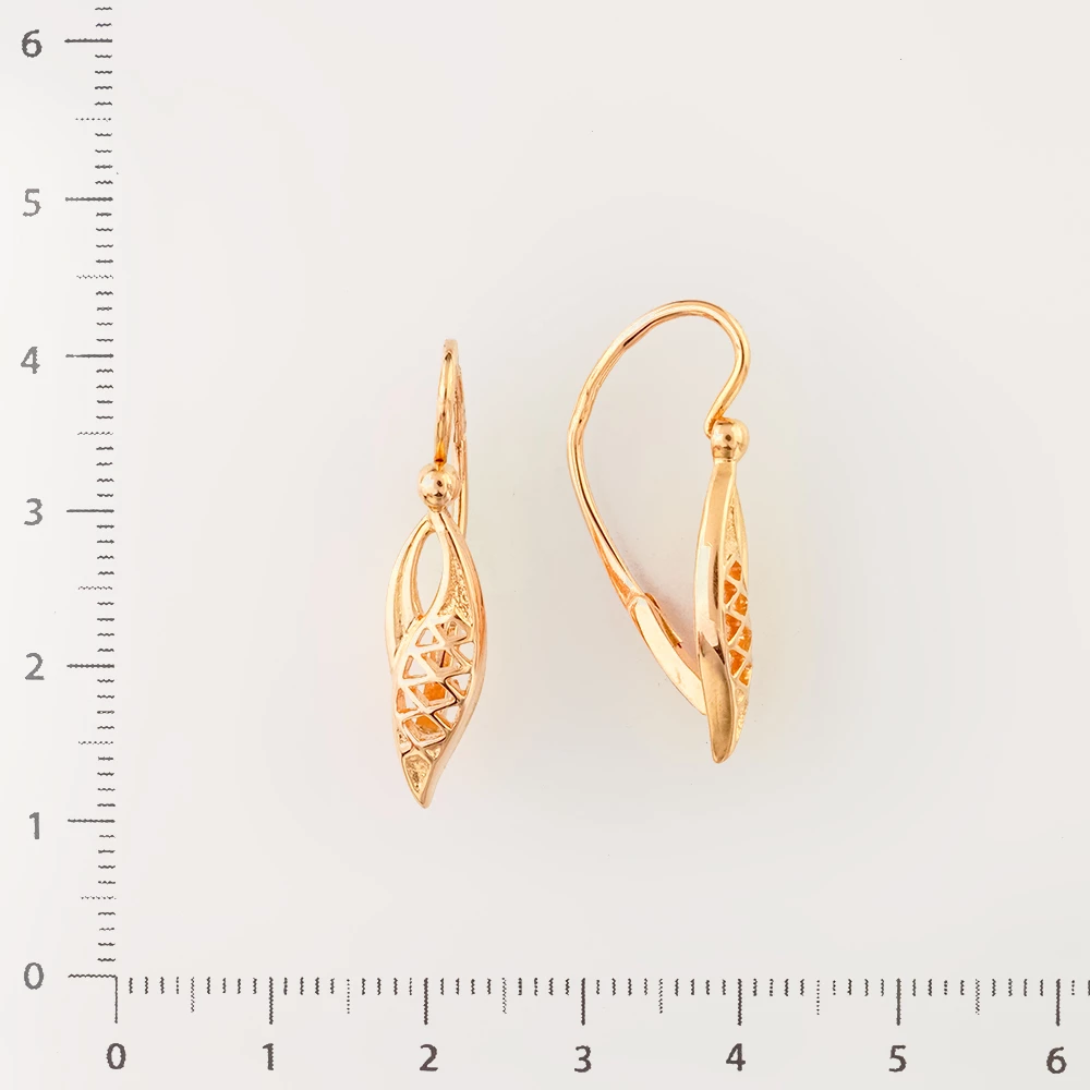 Серьги из красного золота 585 пробы