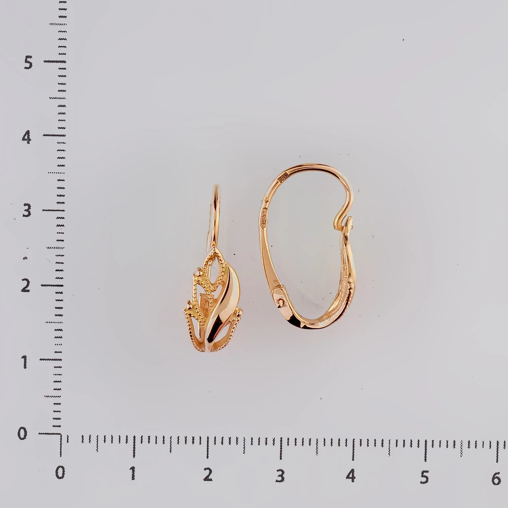 Серьги из красного золота 585 пробы