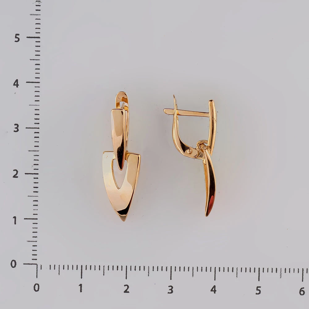 Серьги из красного золота 585 пробы