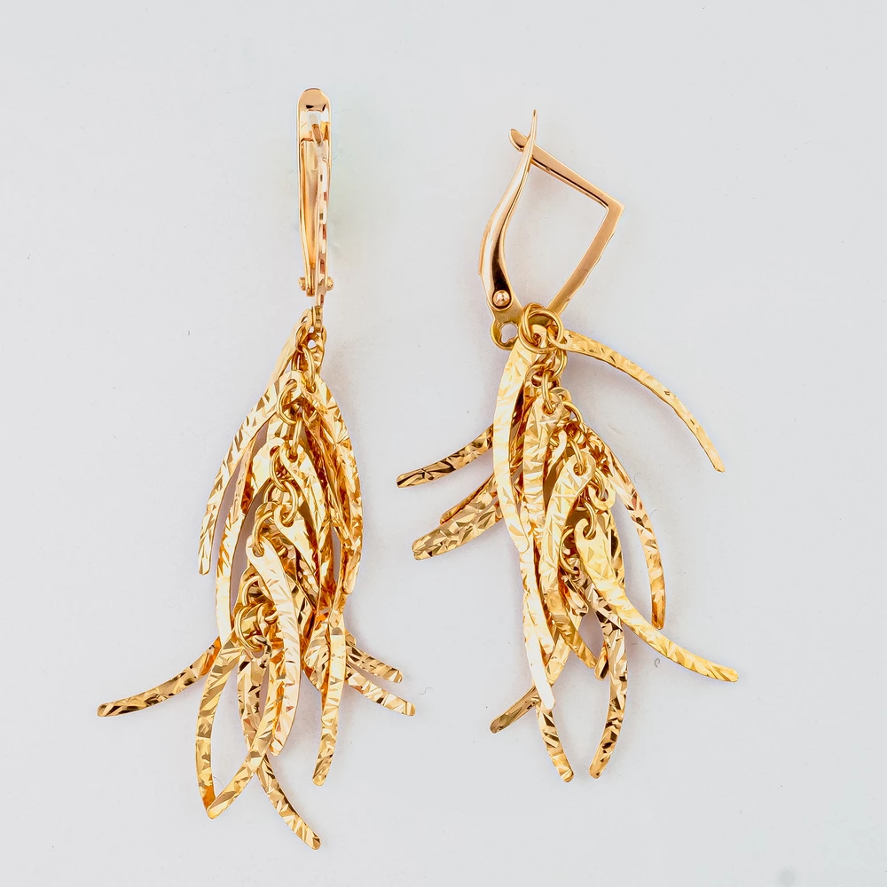 Серьги из красного золота 585 пробы