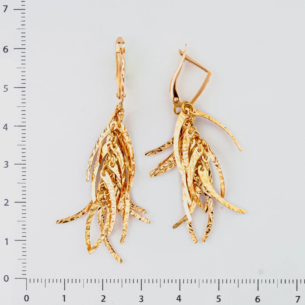 Серьги из красного золота 585 пробы