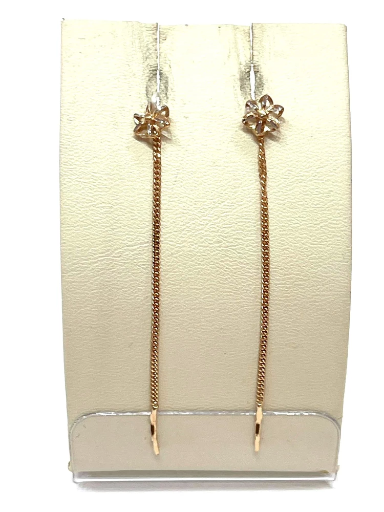 Серьги из красного золота 585 пробы