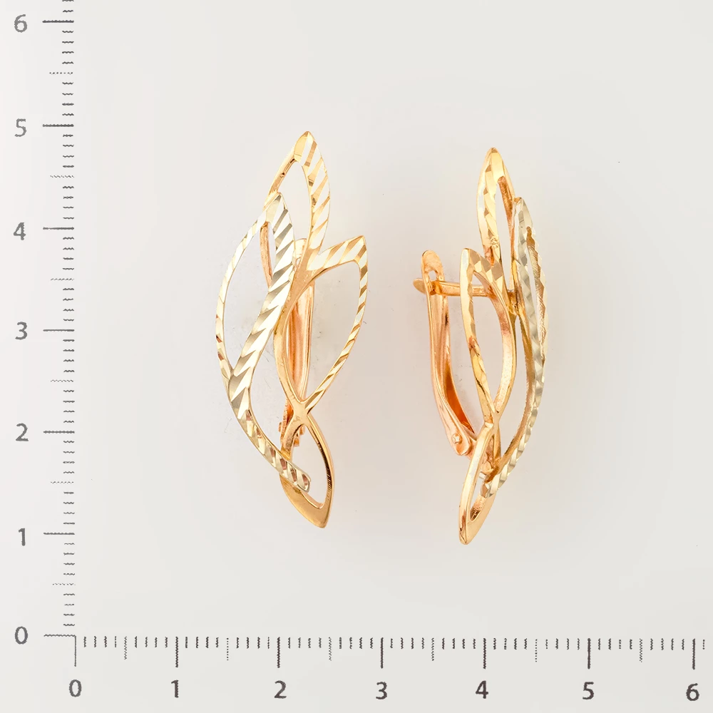 Серьги из красного золота 585 пробы
