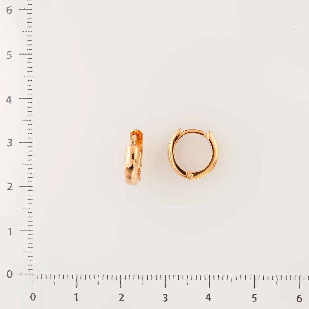 Серьги конго из красного золота 585 пробы