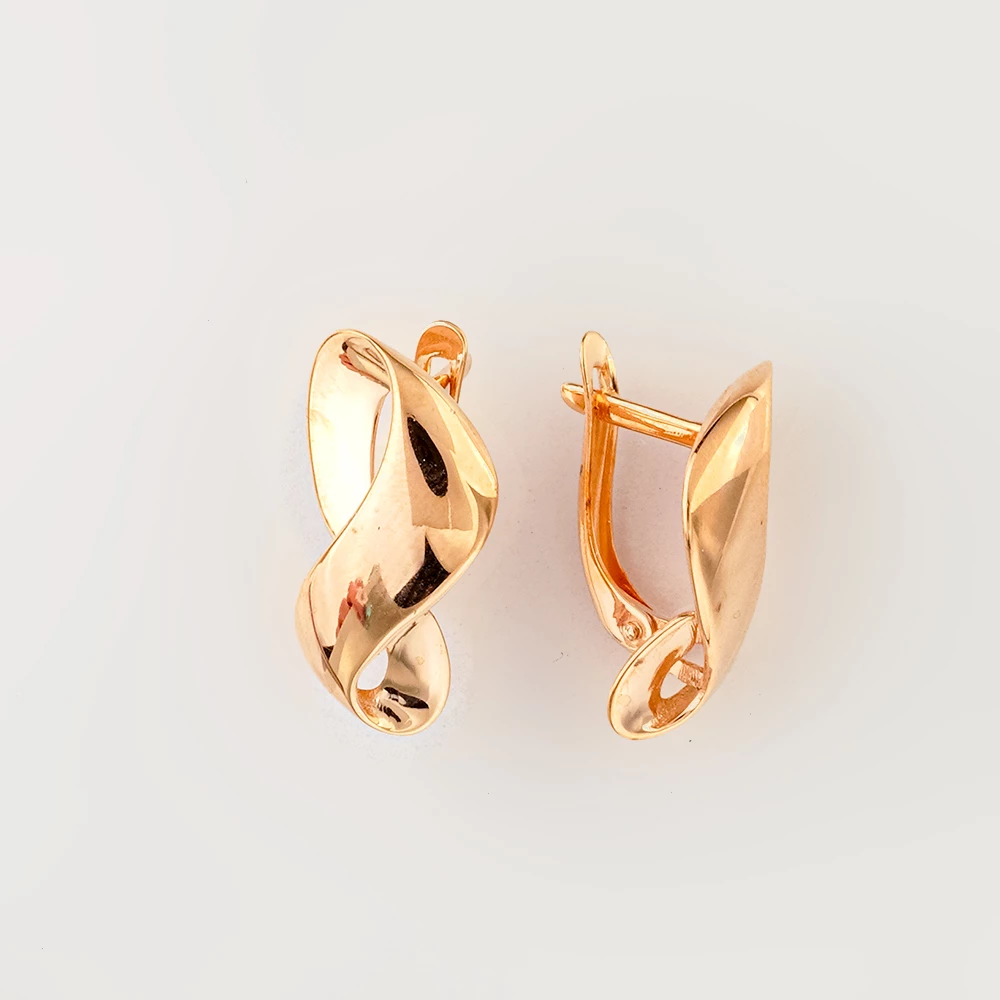 Серьги из красного золота 585 пробы