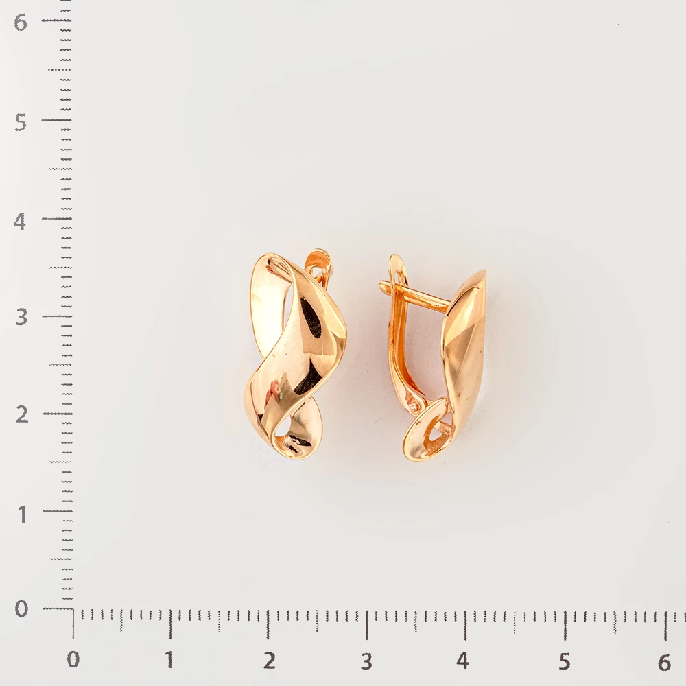 Серьги из красного золота 585 пробы