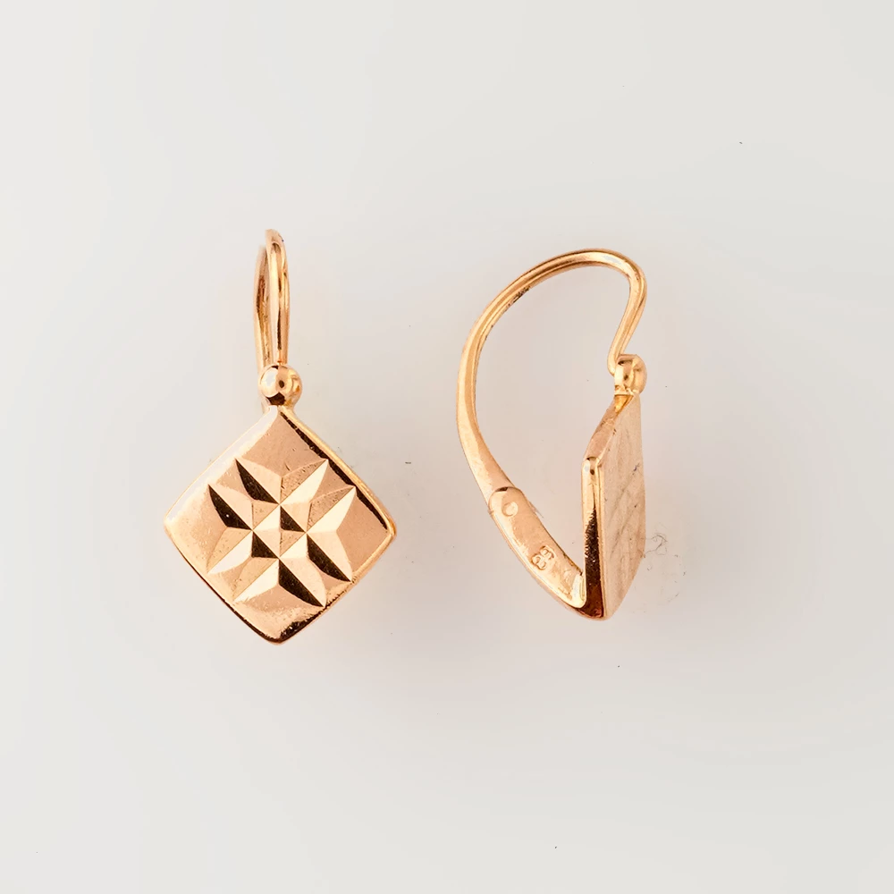 Серьги из красного золота 583 пробы