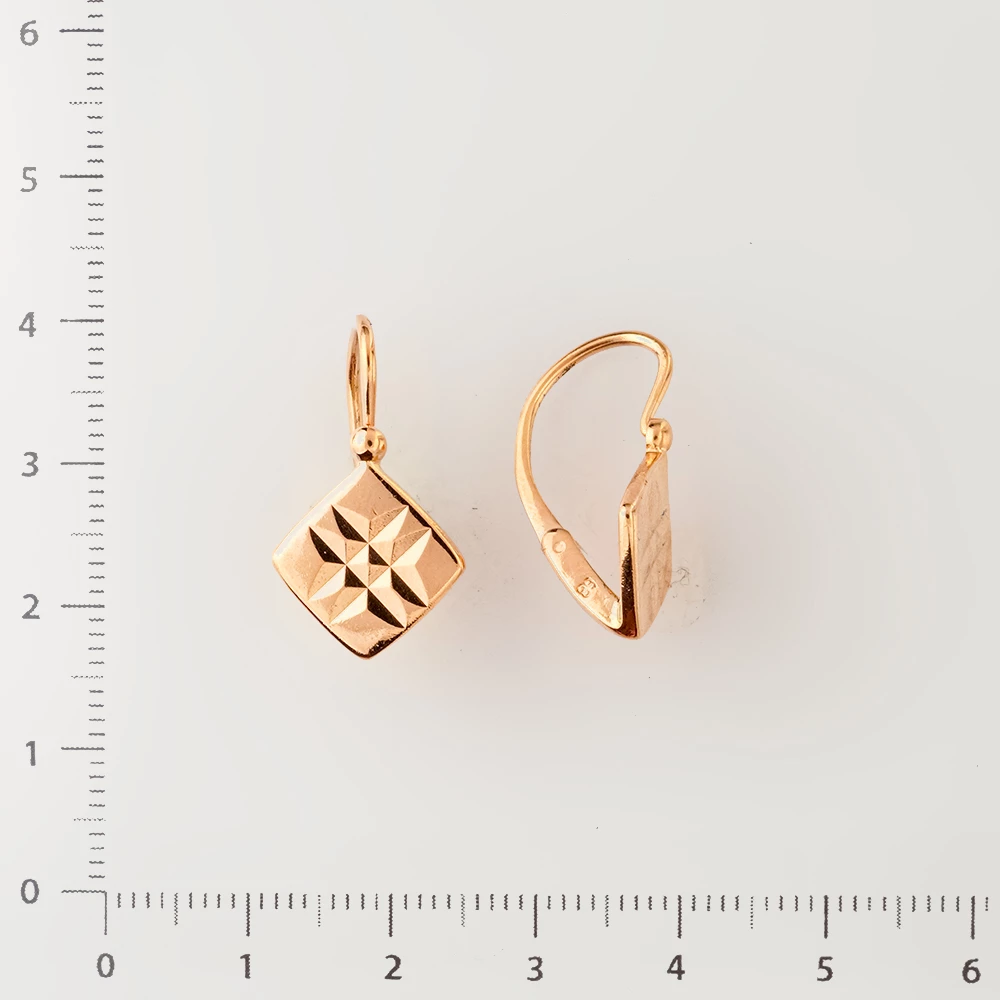 Серьги из красного золота 583 пробы