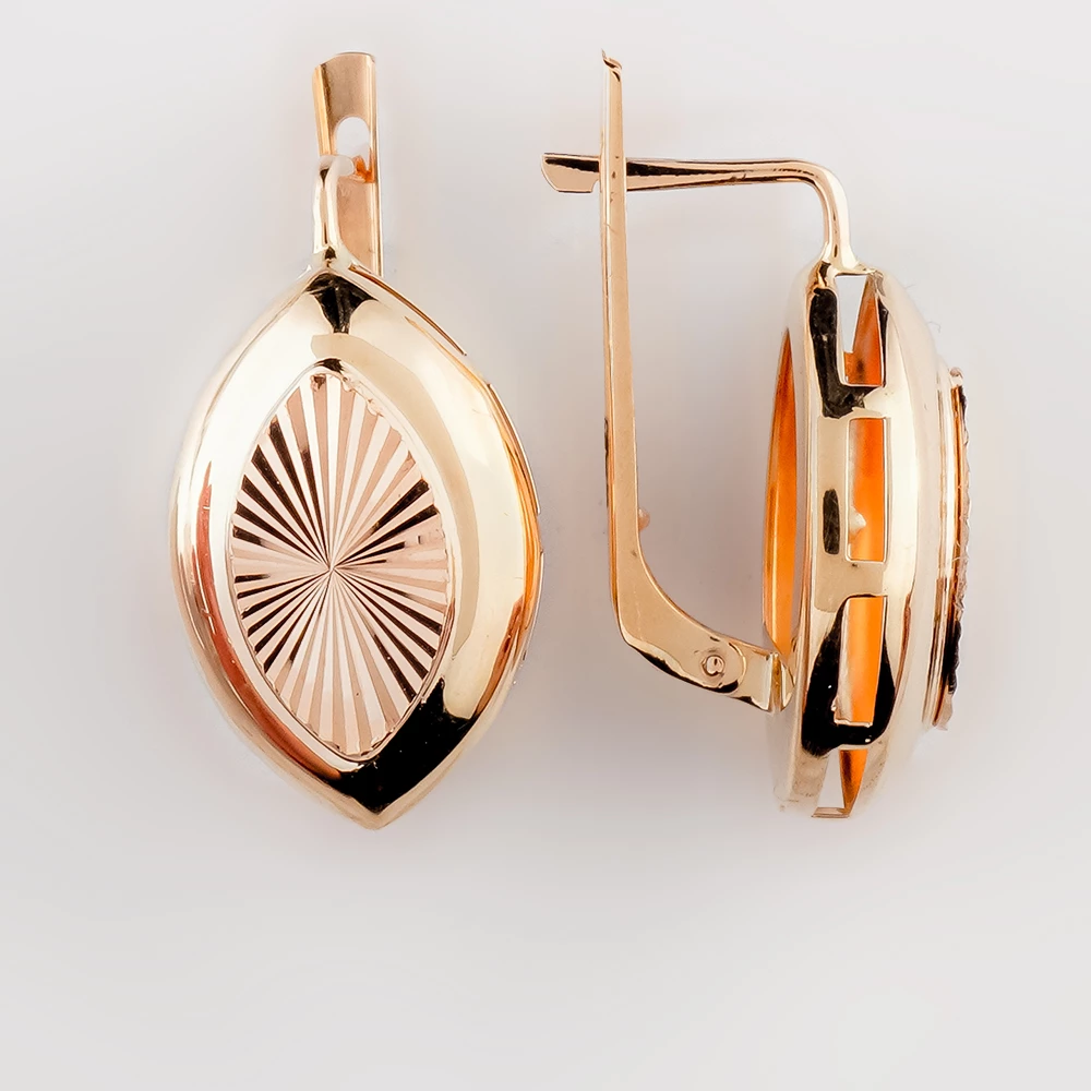 Серьги из красного золота 585 пробы